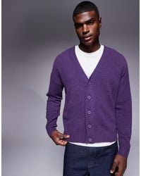 ASOS - Oversized Knitted Brushed V-Neck Cardigan - Lyst