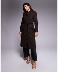 River Island - Belted Coat - Lyst