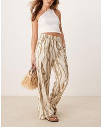 Jdy - – hose mit abstraktem muster und weitem bein - Lyst