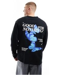 Good For Nothing - Butterfly Graphic Long Sleeve T-shirt - Lyst