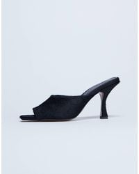 TOPSHOP - Fox Real Leather Pony Heeled Mule - Lyst