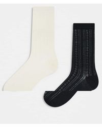 JJXX - 2 Pack Pointelle Socks - Lyst