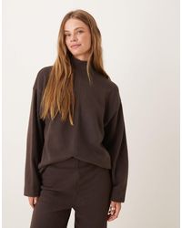 ASOS - Supersoft Seam Front Longline Roll Neck Co-ord - Lyst