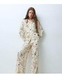 ASOS - Asos Design Petite Woven Modal Long Sleeve Pyjama Set - Lyst