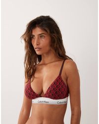 Calvin Klein - Icon Cotton Modal Lightly Lined Triangle Bra - Lyst