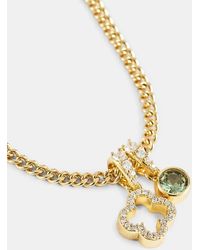 CERNUCCI - Iced Motif Outline & Gemstone 10Mm Necklace - Lyst