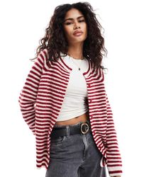 ASOS - Gebreid Gestreept Vest Met Raglanmouwen - Lyst