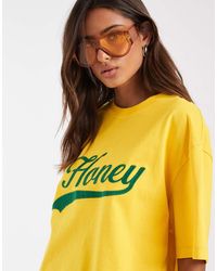 ASOS - Oversized T-Shirt Met 'Honey'-Slogan - Lyst