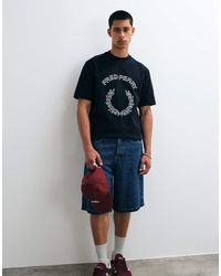 Fred Perry - Tartan Applique Logo T-Shirt - Lyst