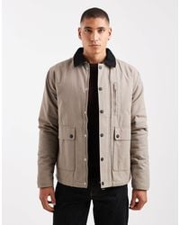 Threadbare - Canvas Jacket With Front Pockets And Contrast Collar - Lyst
