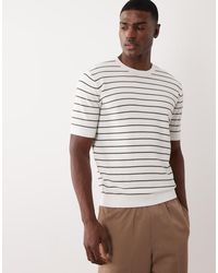 Mango - Fine Knit Striped T-Shirt - Lyst