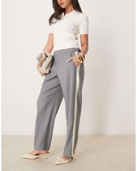Abercrombie & Fitch - Pull On Straight Leg Trouser With Pintuck Detail - Lyst