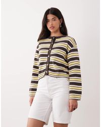 ASOS - Fluffy Knitted Boxy Fit Cardigan - Lyst