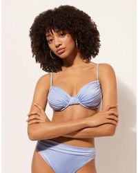 Calzedonia - Fuller Bust Balconette Bikini Top Shiny Satin - Lyst