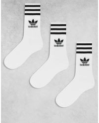adidas - Solid Crew 3 Pack Sokken - Lyst