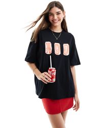 ASOS - Oversized Heavyweight T-shirt With Coca-cola Cans Licence Graphic - Lyst