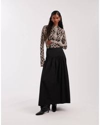ASOS - Maxi Rok Met Verlaagde Taille - Lyst