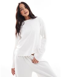 Cotton On - Cotton on – langärmliges pyjamaoberteil aus geripptem pointelle - Lyst
