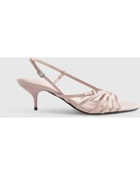 River Island - Caged Kitten Heel Sandals - Lyst