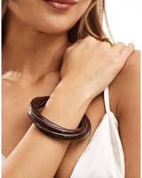 ASOS - Cuff Bracelet With Twist Resin Detail - Lyst