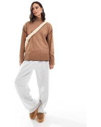 ASOS - Knitted High Neck Jumper With Turn Back Cuffs With Contrast Stitch - Lyst