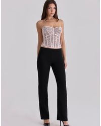 House Of Cb - Ayana Lace Boned Corset Top - Lyst