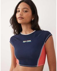 Rip Curl - Rip Curl Colourblock Crop Bikini Top - Lyst