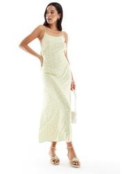 Miss Selfridge - Strappy Scoop Neck Maxi Slip Dress - Lyst
