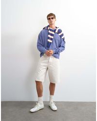 TOPMAN - Rigid Baggy Denim Short - Lyst