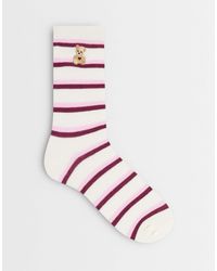 Accessorize - Teddy Stripe Socks - Lyst
