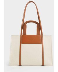 Charles & Keith - Shalia Canvas Tote Bag - Lyst