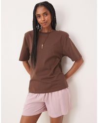 ASOS - Regular Fit T-shirt With Shoulder Pads - Lyst