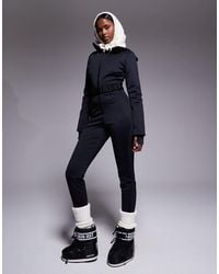 ASOS 4505 Ski & Snow - Asos 4505 Ski Soft Shell Belted Ski Suit With Skinny Leg And Faux Fur Hood - Lyst