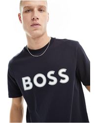 BOSS - Tee 1 - t-shirt color navy - Lyst