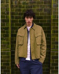 TOPMAN - Harrington Jacket With Double Chest Pockets - Lyst