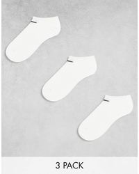 Nike - Pack De 3 Pares De Calcetines De Caña Baja Blancos Everyday Lightweight De - Lyst