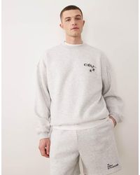 ASOS - Extreem Oversized Sweatshirt Met Ronde Hals En Print - Lyst