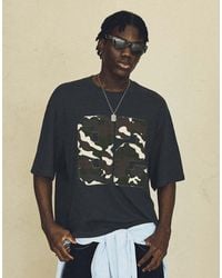 Bershka - Short Sleeve Patch Print T-shirt - Lyst