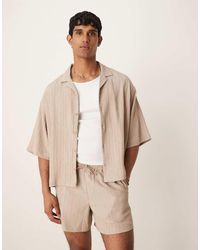 ASOS - Co-ord Textured Boxy Oversized Revere Shirt - Lyst