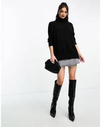 French Connection - Oversized Roll Neck Jumper With Ribbed Arm Detail - Lyst