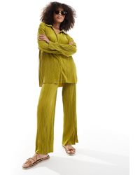 ONLY - Esclusiva - pantaloni plissé verdi - Lyst