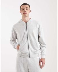 Hollister - Chest Logo French Terry Zip Through Hoodie Co-ord - Lyst