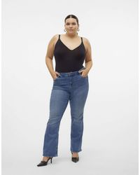 Vero Moda - – schlagjeans aus mittelem denim - Lyst