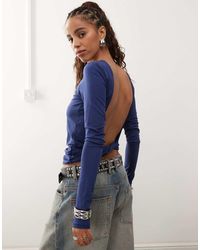 Weekday - Top Met Lange Mouwen En Open Achterkant - Lyst