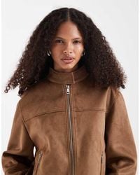ASOS - Faux Suede Motorsport Biker Jacket - Lyst