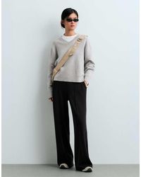 Oysho - Straight-Leg Trousers With Modal And Crease - Lyst