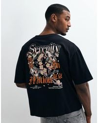 ASOS - Boxy Oversized T-Shirt With Floral Back Graphic - Lyst