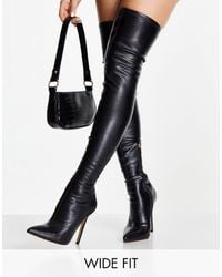 ASOS - Wide Fit Koko Heeled Over The Knee Boots - Lyst