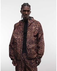 Huf - Rainier Leopard Print Shell Jacket Co-ord - Lyst