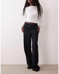 Gina Tricot - Wrap Waist Wide Leg Jeans - Lyst